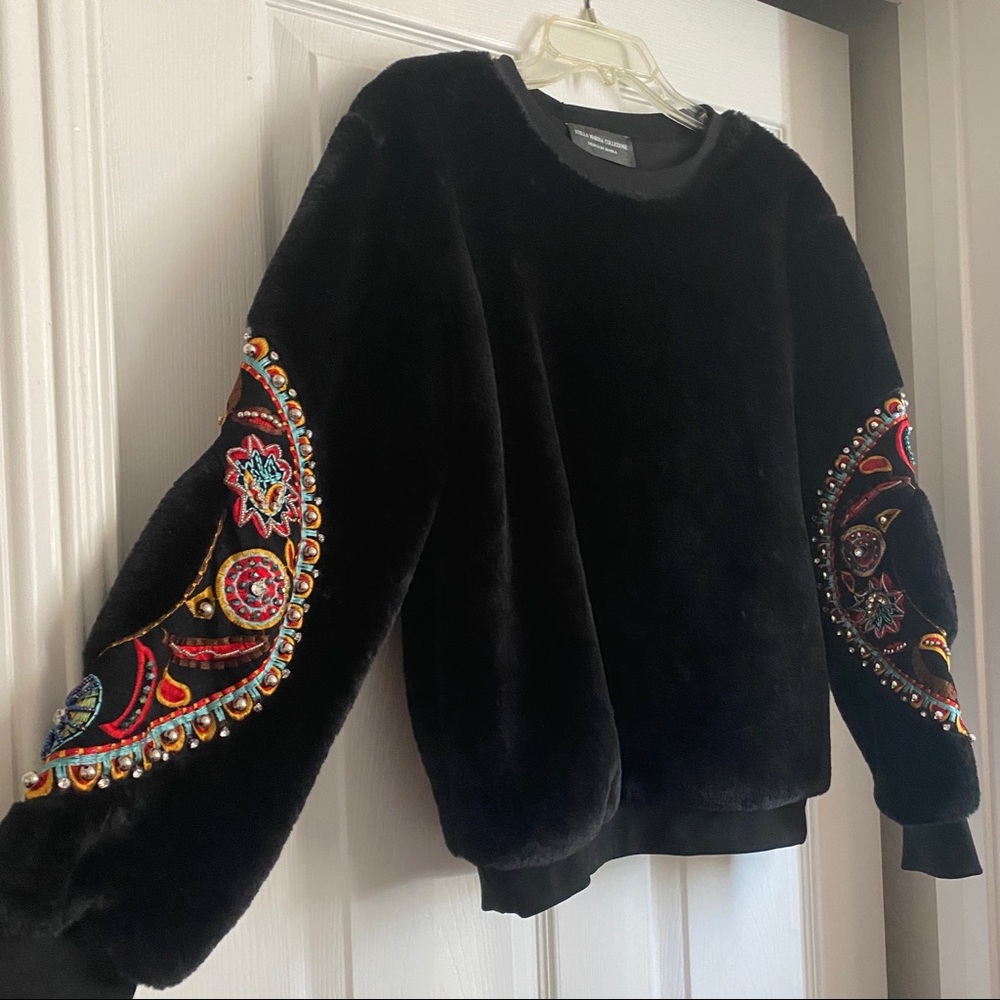 NWT Stella Marina Collezione Embroidered Sweater